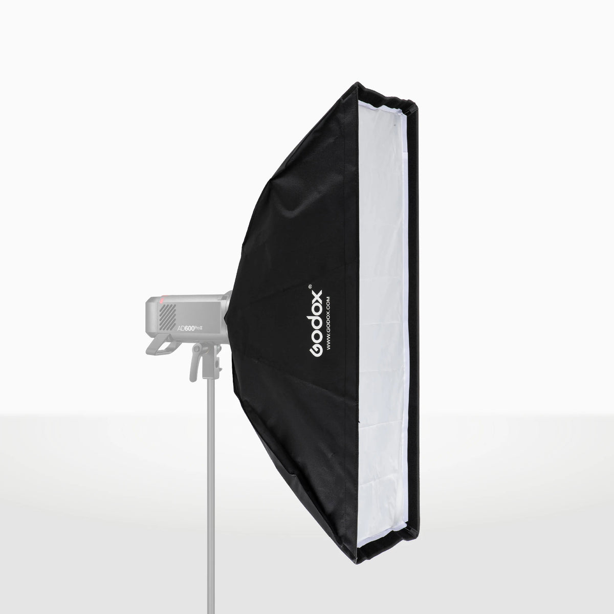 Softbox Godox rectangular SB-FW35160 de 35 x 160 cm con grilla y anillo adaptador de montura Bowens