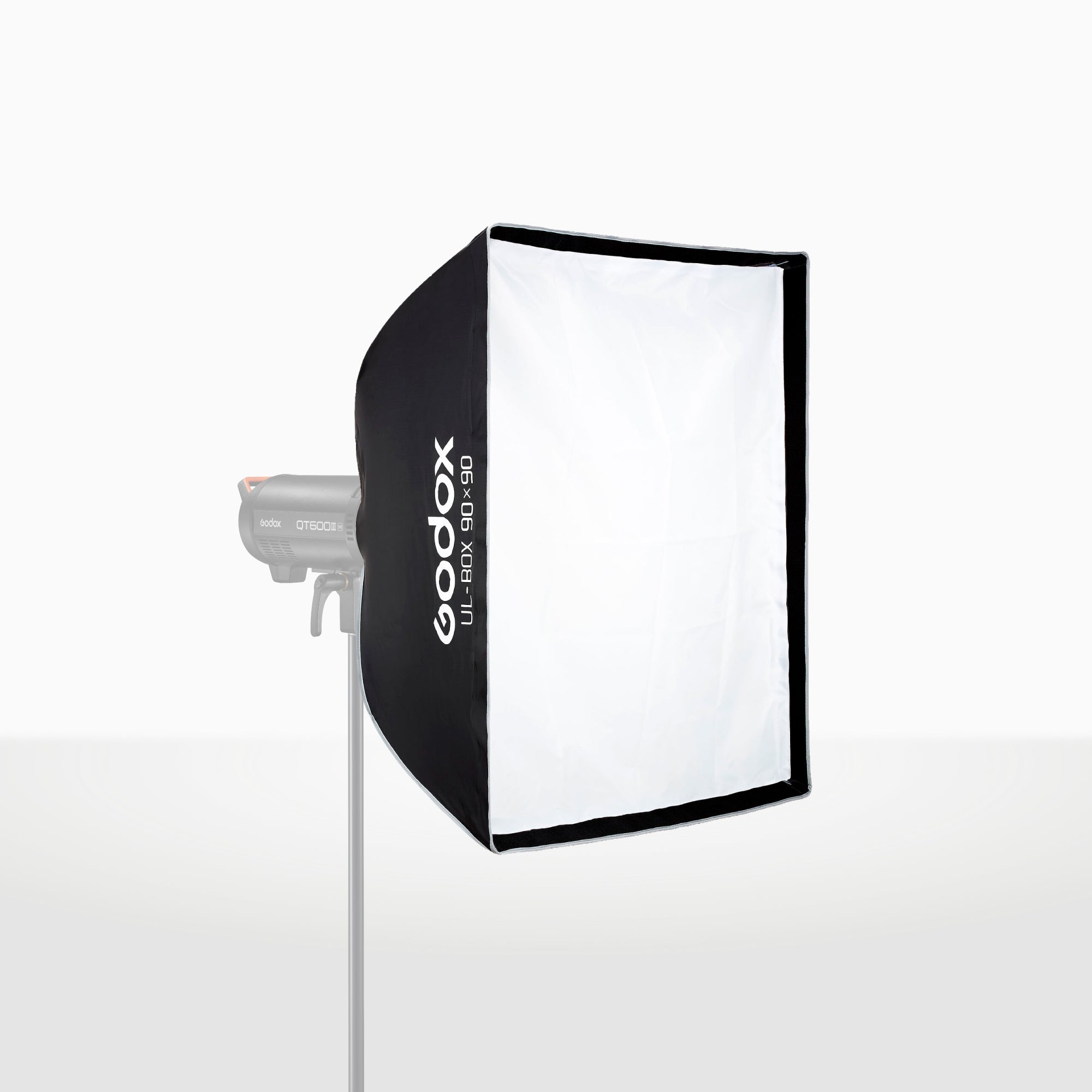 Softbox Godox cuadrado UL-BOX-90 de armado rápido de 90 x 90 cm con grilla y anillo adaptador de montura Bowens