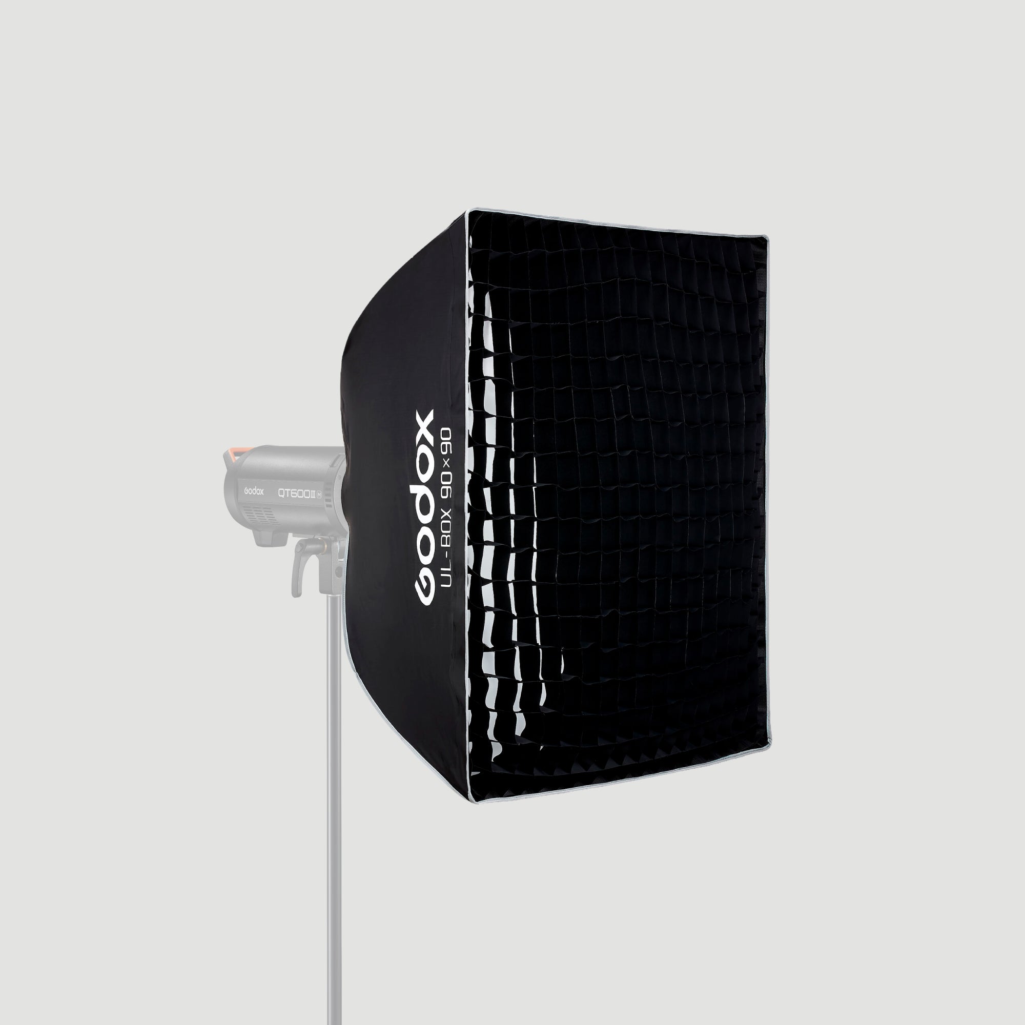 Softbox Godox cuadrado UL-BOX-90 de armado rápido de 90 x 90 cm con grilla y anillo adaptador de montura Bowens