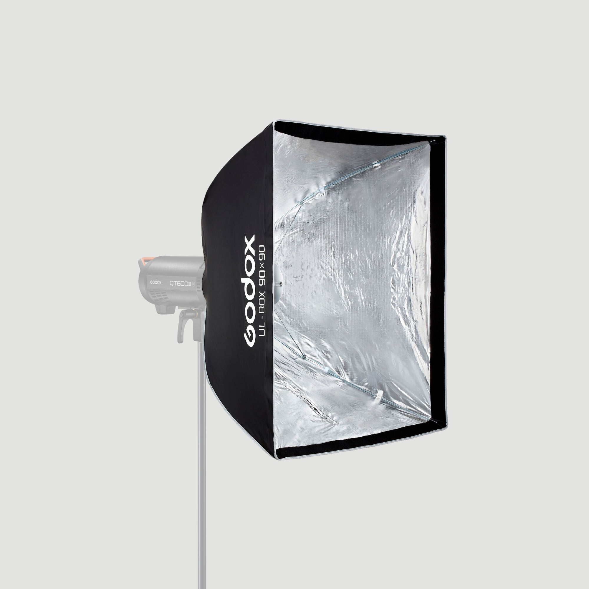 Softbox Godox cuadrado UL-BOX-90 de armado rápido de 90 x 90 cm con grilla y anillo adaptador de montura Bowens