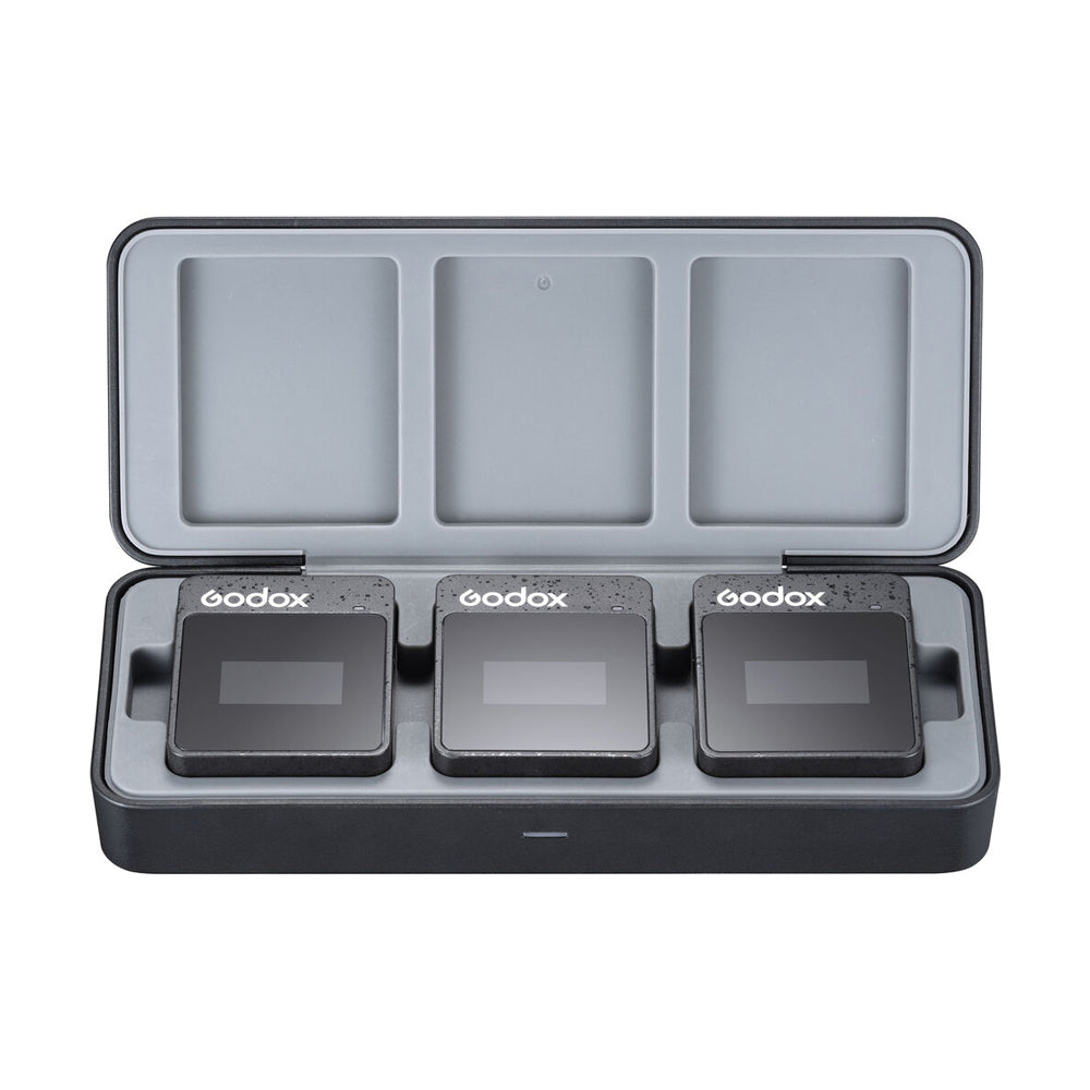 KIT DE DOS MICROFONOS PECHEROS INALAMBRICOS GODOX MOVELINK II M2 PARA CAMARAS Y SMARTPHONES