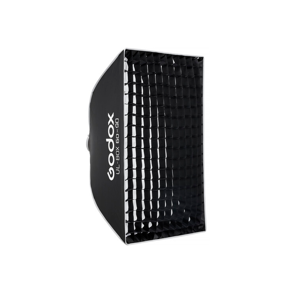 Softbox Godox rectangular UL-BOX6090 de armado rápido de 60 x 90 cm con grilla y anillo adaptador de montura Bowens