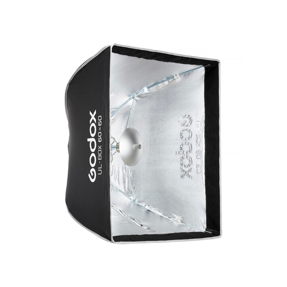 Softbox Godox cuadrado UL-BOX-60 de armado rápido de 60 x 60 cm con grilla y anillo adaptador de montura Bowens
