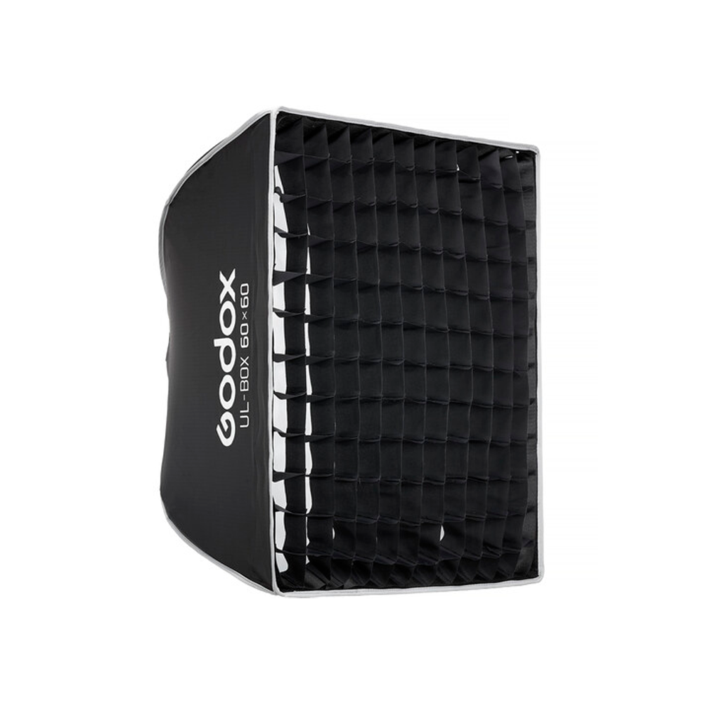 Softbox Godox cuadrado UL-BOX-60 de armado rápido de 60 x 60 cm con grilla y anillo adaptador de montura Bowens