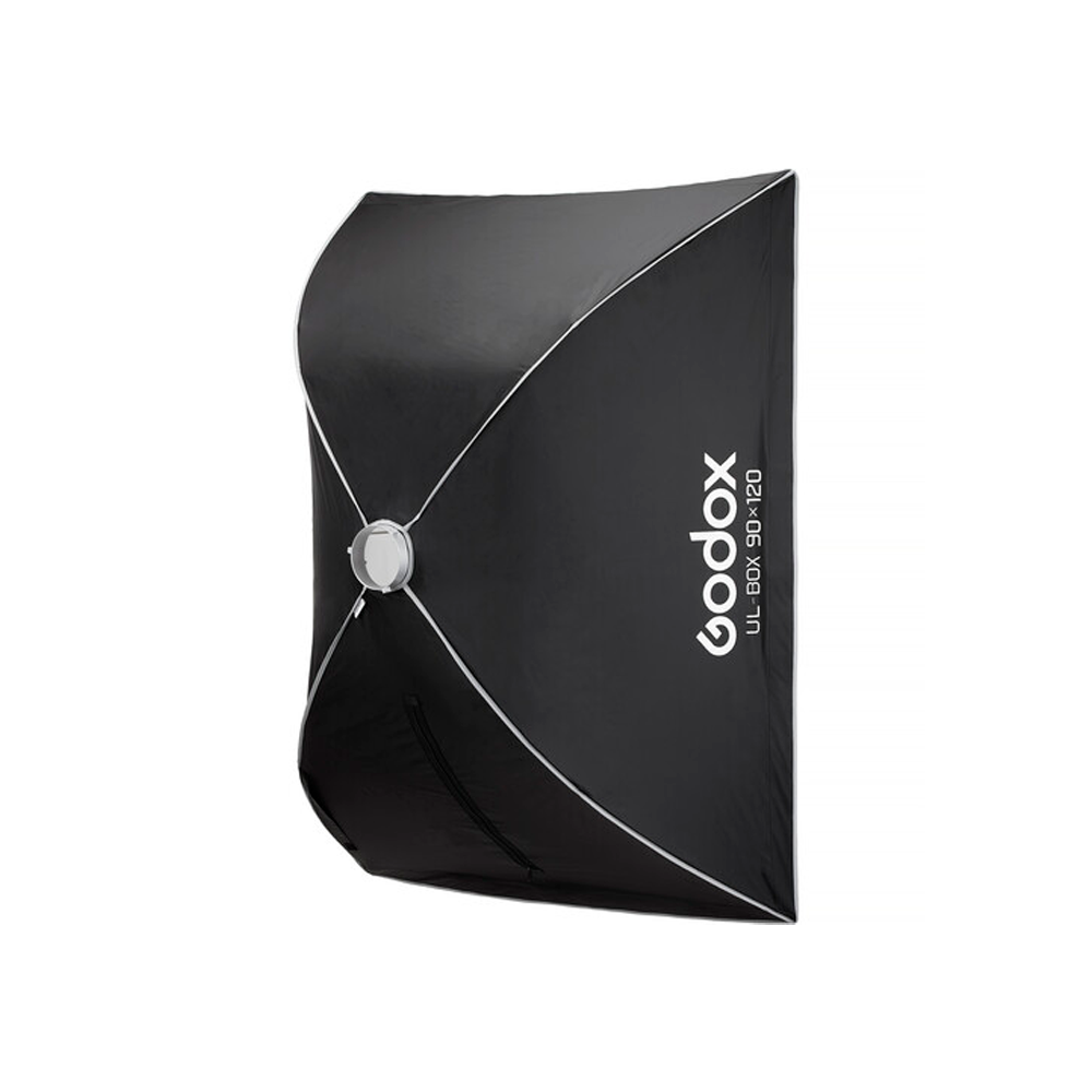 Softbox Godox rectangular UL-BOX-90120 de armado rápido de 90 x 120 cm con grilla y anillo adaptador de montura Bowens