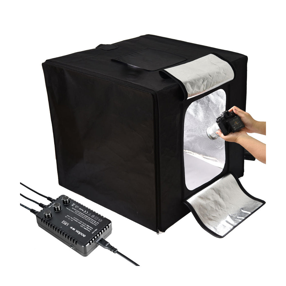CAJA DE PRODUCTO GODOX CON LUZ LED DE 40X40X40CM (TRIPLE TIRA LED)