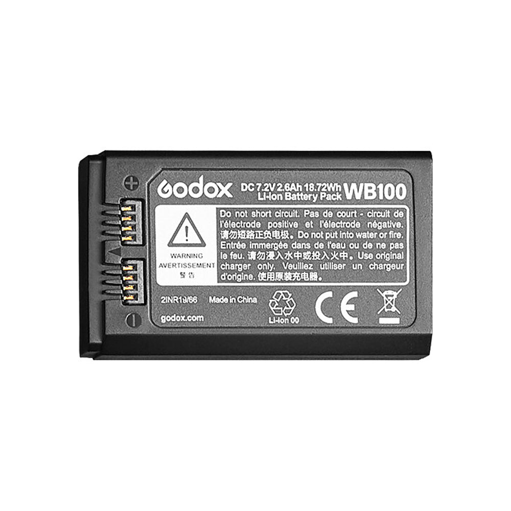 BATERIA GODOX WB100 PARA FLASH PORTABLE GODOX AD100PRO DE 100W DE BOLSILLO