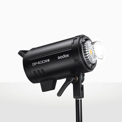 Flash para estudio Godox DP400III-V de 400W con Luz LED de modelado