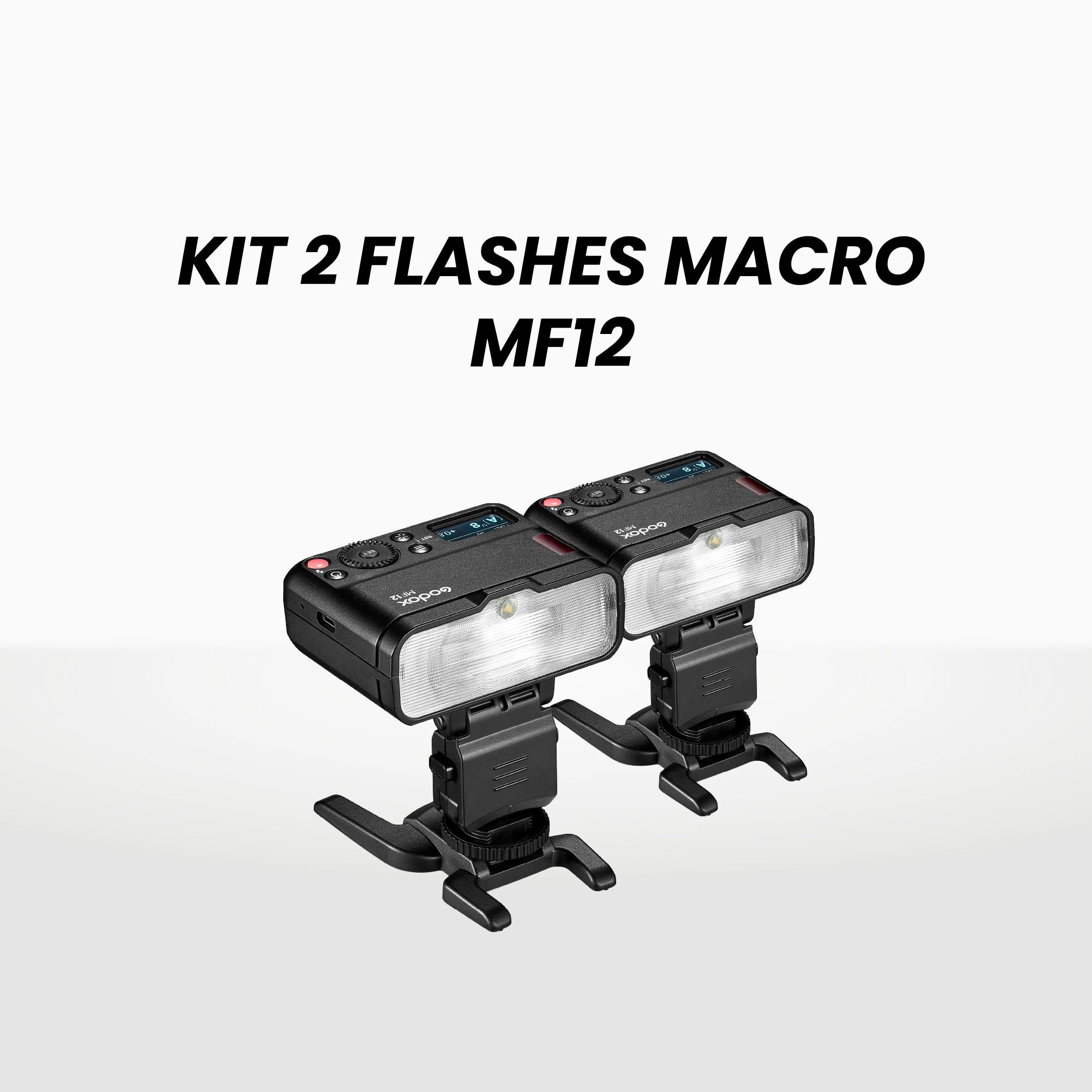 Flash de cámara Macro Godox MF12 kit de dos unidades
