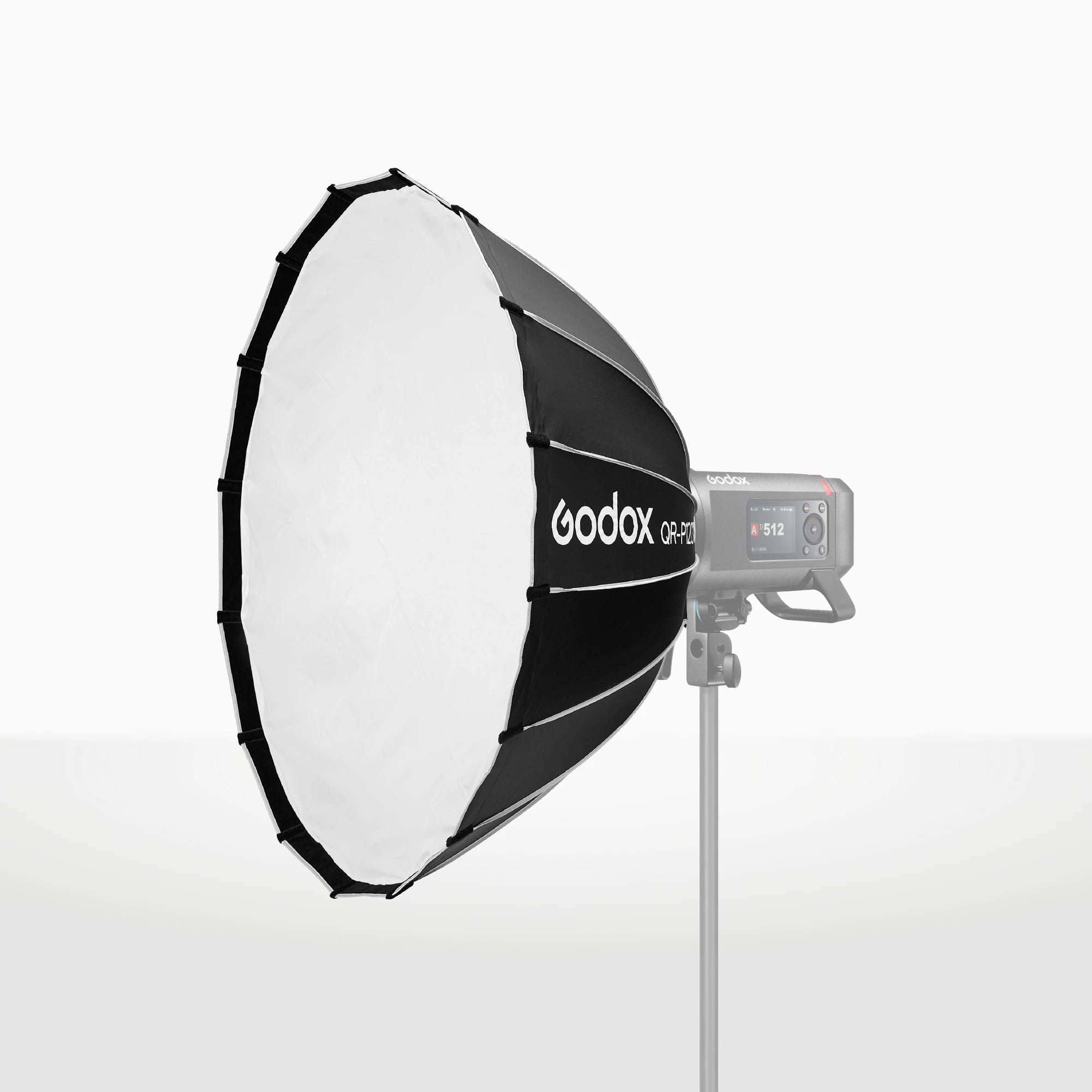 Softbox Godox parabólico QR-P120T de 120 cm y anillo adaptador de montura Bowens