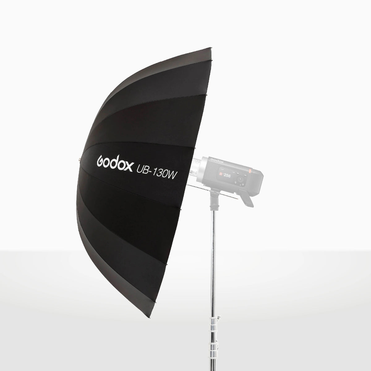 Sombrilla Godox UB-130W parabólico negro de interior blanco de 130 cm para Flashes