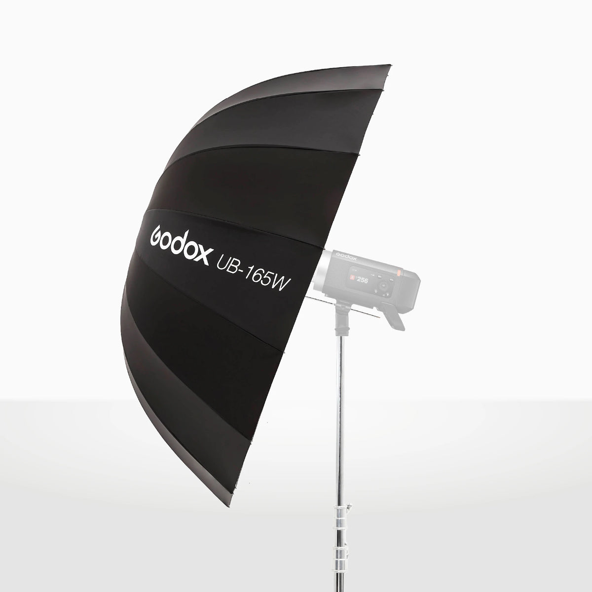 Sombrilla Godox UB-165W parabólico negro de interior blanco de 165 cm para Flashes