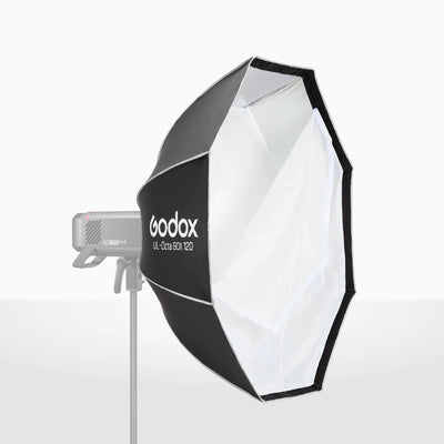 Softbox Godox octagonal UL-BOX-OCTA-120 de armado rápido de 90 cm con grilla y anillo adaptador de montura Bowens