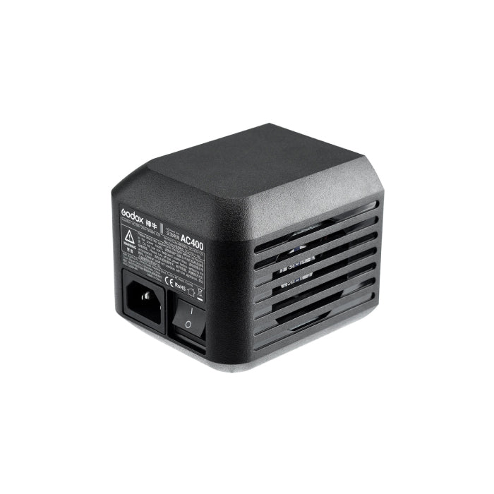 ADAPTADOR DE CORRIENTE GODOX AC400 PARA FLASH PORTABLE GODOX WITSTRO AD400PRO