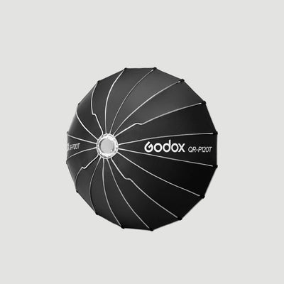 Softbox Godox parabólico QR-P120T de 120 cm y anillo adaptador de montura Bowens