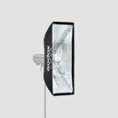 Softbox Godox rectangular de armado rápido de 30 x 90 cm con grilla y anillo adaptador con montura Bowens Tipo S