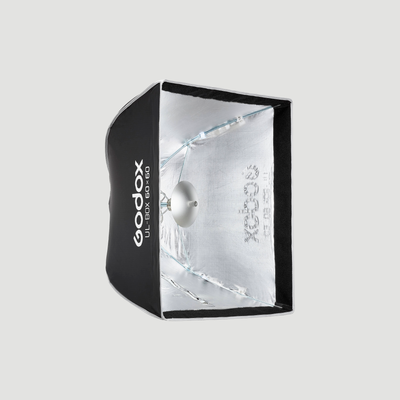 Softbox Godox cuadrado UL-BOX-60 de armado rápido de 60 x 60 cm con grilla y anillo adaptador de montura Bowens