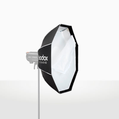 Softbox Godox octagonal UL-BOX-OCTA-90 de armado rápido de 90 cm con grilla y anillo adaptador de montura Bowens
