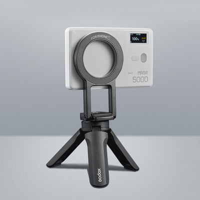 Trípode y Aro magnético Godox AM01 para Panel RGB MA5R y Smartphones Android y Iphone