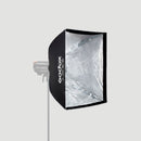 Softbox Godox cuadrado de armado rápido de 90 x 90 cm con grilla y anillo adaptador con montura Bowens Tipo S