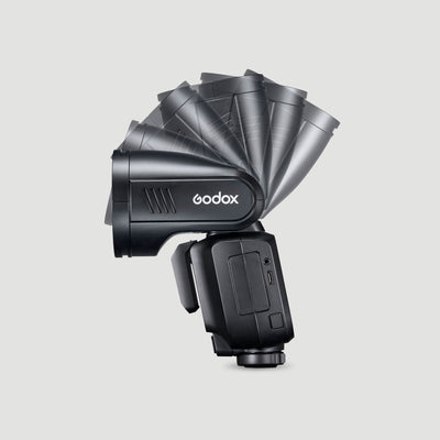 Flash de cámara Godox V100 TTL con cabezal redondo para Nikon
