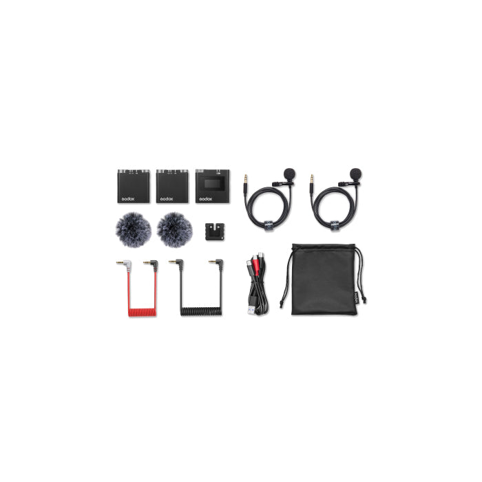 MICROFONOS PECHEROS INALAMBRICOS GODOX VIRSO S M2 PARA CAMARAS SONY Y SMARTPHONES