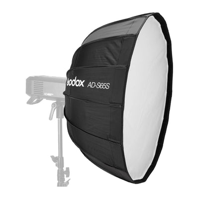 SOFTBOX PARABOLICO GODOX DE 65CM PARA FLASH PORTABLE GODOX WITSTRO AD400PRO DE 400W PORTATIL Y TODO EN UNO