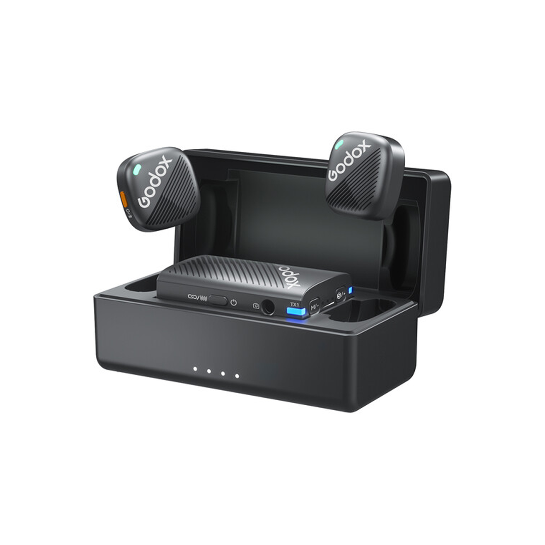 MICROFONO PECHERO INALAMBRICOS GODOX CUBE-C PARA 2 PERSONAS PARA CAMARAS Y SMARTPHONES