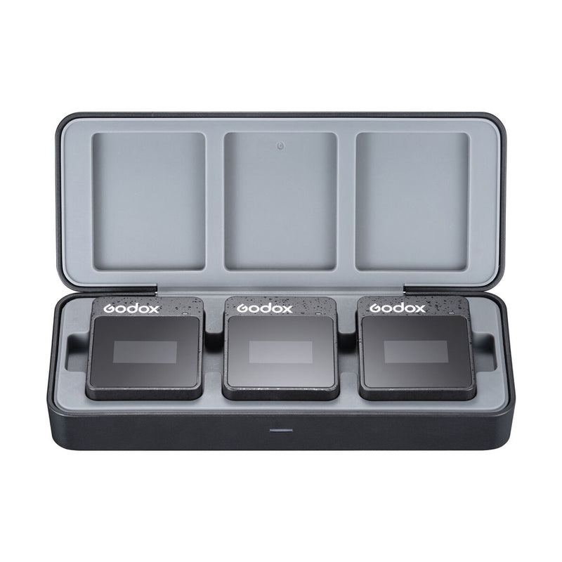 KIT DE DOS MICROFONOS PECHEROS INALAMBRICOS GODOX MOVELINK II M2 PARA CAMARAS Y SMARTPHONES