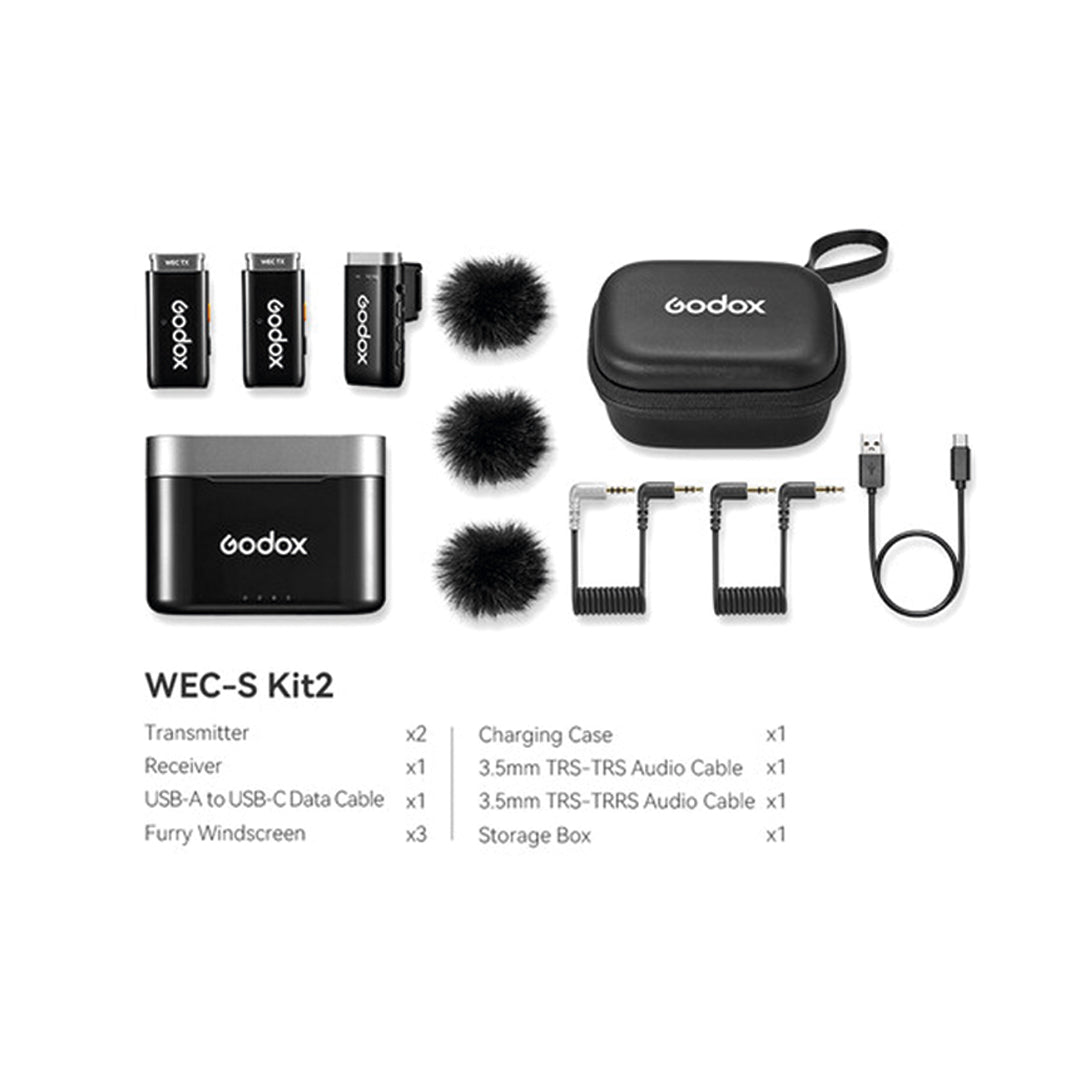 MICROFONO PECHERO INALAMBRICO GODOX WEC 2 PARA CAMARAS SONY Y SMARTPHONES