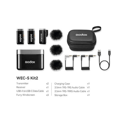 MICROFONO PECHERO INALAMBRICO GODOX WEC 2 PARA CAMARAS SONY Y SMARTPHONES