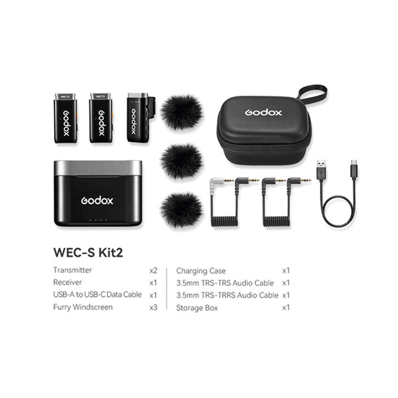 MICROFONO PECHERO INALAMBRICO GODOX WEC 2 PARA CAMARAS SONY Y SMARTPHONES