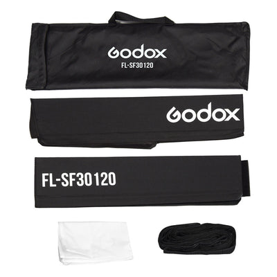 Softbox Godox rectangular FL-SF30120 de 30 x 120 cm con grilla para Panel LED Godox FL150R flexible