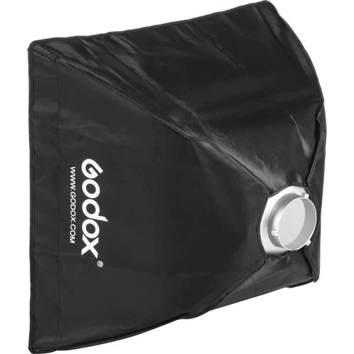 SOFTBOX GODOX DE 60X60CM CON GRILLA Y ANILLO ADAPTADOR CON MONTURA TIPO S