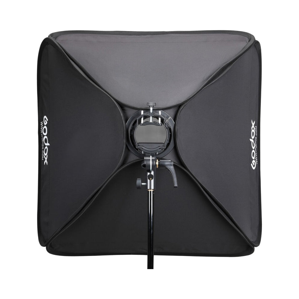 SOFTBOX GODOX DE 60X60CM CON GRILLA Y CON MONTURA TIPO S PARA FLASH DE CAMARA CON CABEZAL REDONDO