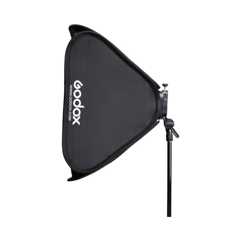 SOFTBOX GODOX DE 80X80CM CON GRILLA Y CON MONTURA TIPO S PARA FLASH DE CAMARA CON CABEZAL REDONDO O RECTANGULAR