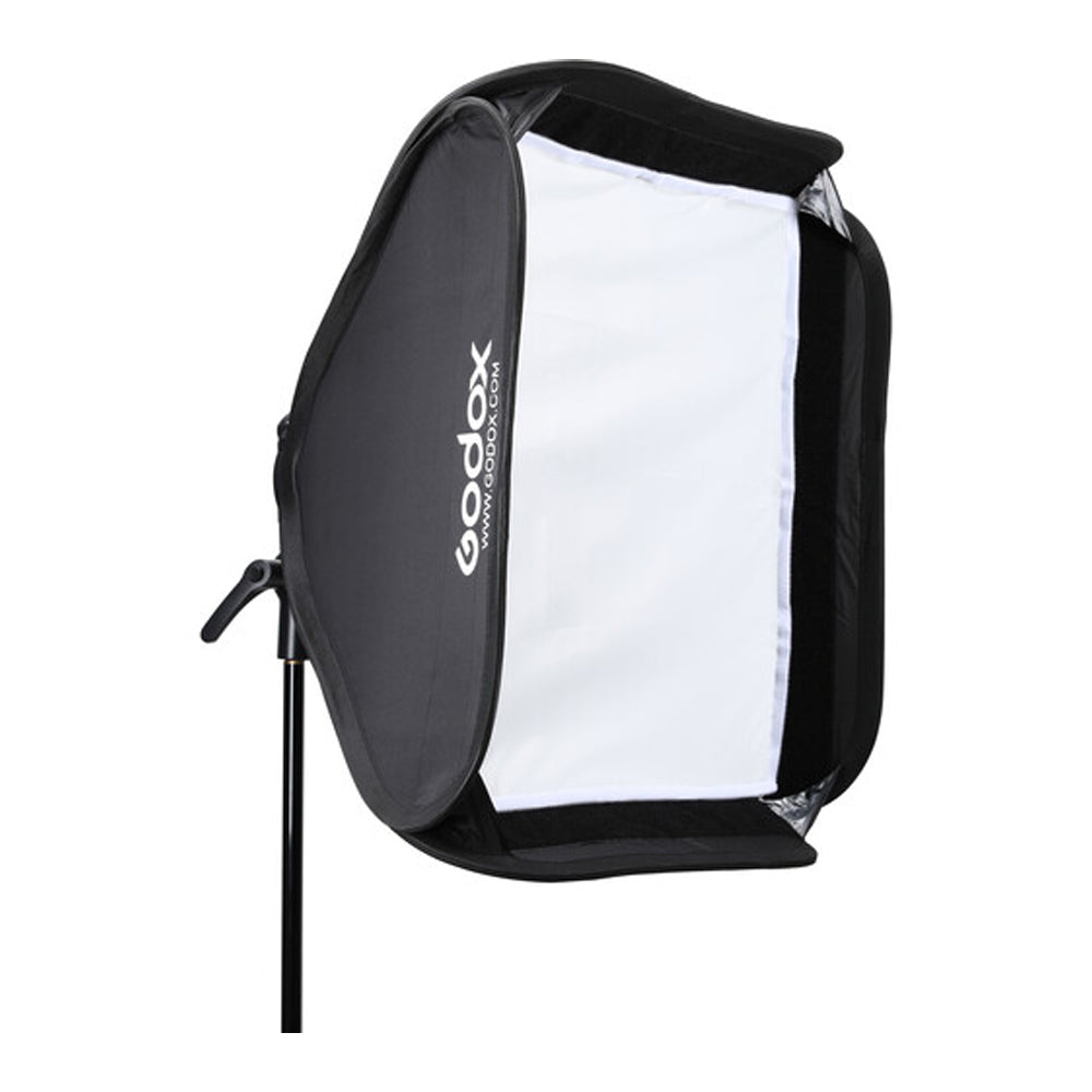 SOFTBOX GODOX DE 80X80CM CON MONTURA TIPO S PARA FLASH DE CAMARA CON CABEZAL REDONDO O RECTANGULAR
