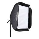 SOFTBOX GODOX DE 80X80CM CON MONTURA TIPO S PARA FLASH DE CAMARA CON CABEZAL REDONDO O RECTANGULAR
