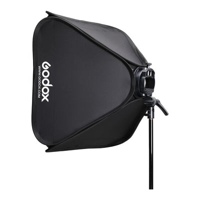 SOFTBOX GODOX DE 80X80CM CON MONTURA TIPO S PARA FLASH DE CAMARA CON CABEZAL REDONDO O RECTANGULAR