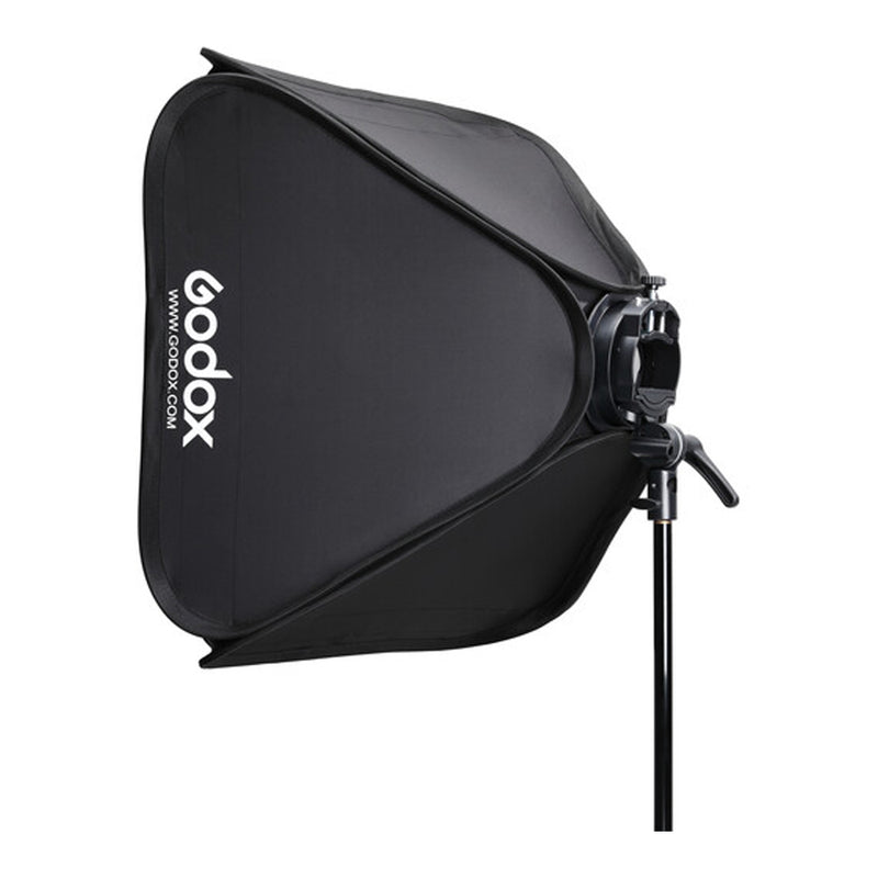 SOFTBOX GODOX DE 80X80CM CON MONTURA TIPO S PARA FLASH DE CAMARA CON CABEZAL REDONDO O RECTANGULAR