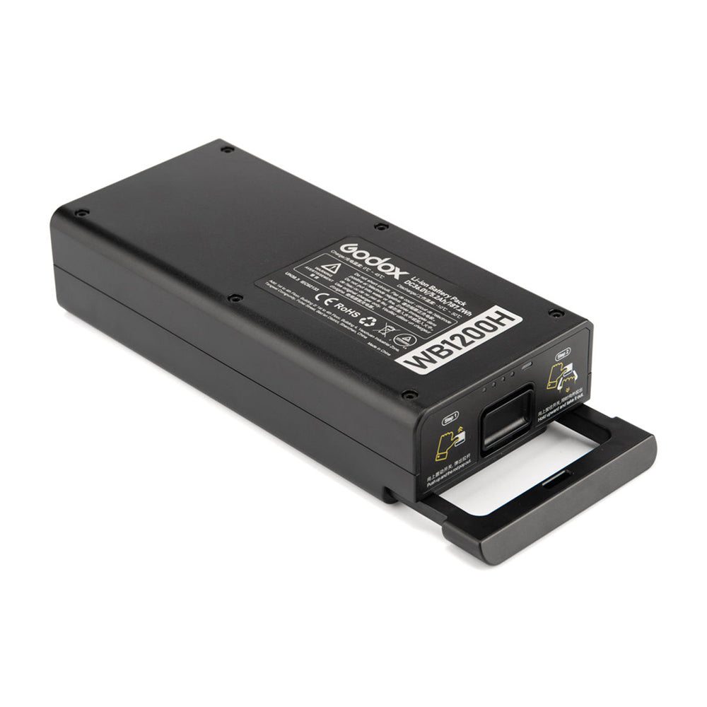 BATERIA GODOX WB1200H PARA FLASH PORTABLE GODOX WITSTRO AD1200PRO DE 1200W CON SISTEMA DE ALIMENTACION
