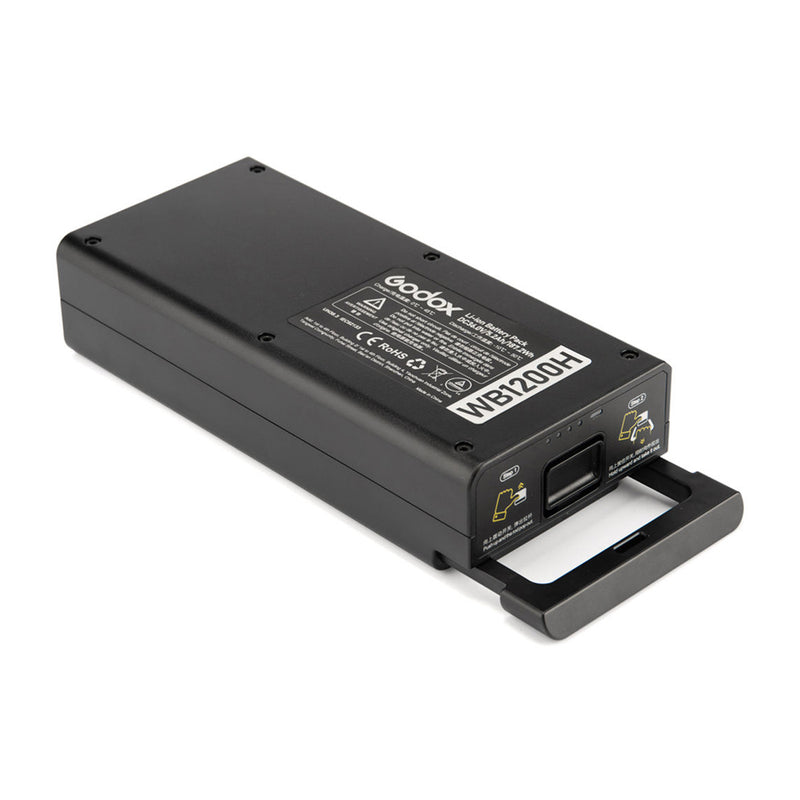 BATERIA GODOX WB1200H PARA FLASH PORTABLE GODOX WITSTRO AD1200PRO DE 1200W CON SISTEMA DE ALIMENTACION