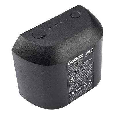 BATERIA GODOX WB26 PARA FLASH PORTABLE GODOX WITSTRO AD600PRO DE 600W PORTATIL Y TODO EN UNO