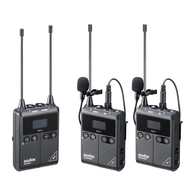 KIT DE DOS MICROFONOS PECHEROS INALAMBRICOS GODOX WMICS1 PARA CAMARAS
