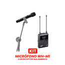 KIT DE MICROFONO DE MANO WH-M1 CON RECEPTOR INALAMBRICO